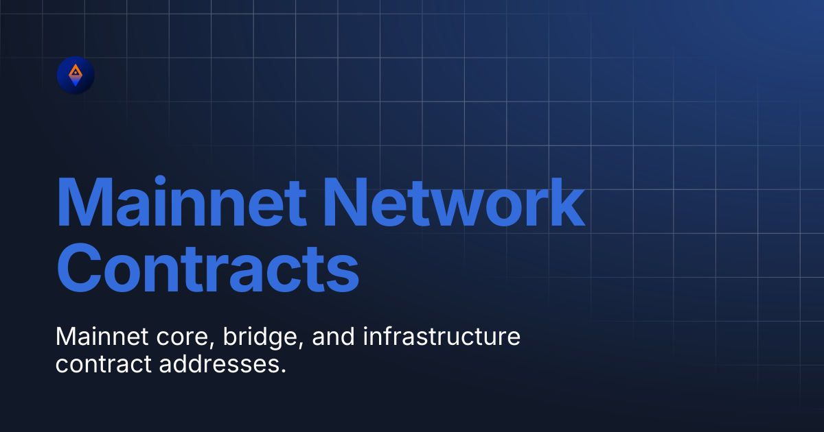 Network Contracts | ADI Chain Documentation